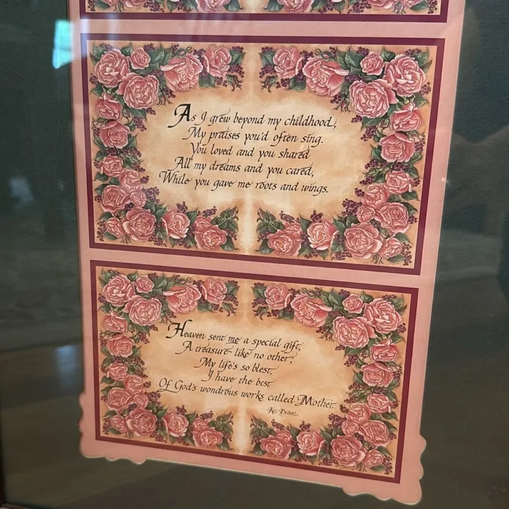 Home Interiors Wooden  Framed Poem By Ken Brown 
